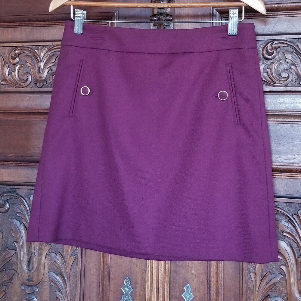 Loft Button Mini Skirt